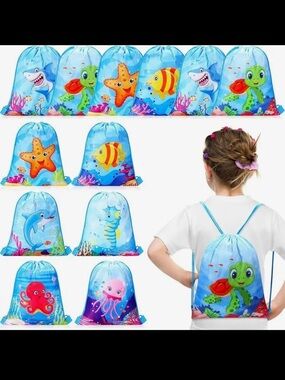 Buy Now- Ocean Animals Drawstring Bag NWOT